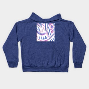 Mazipoodles New Fish Head Leaves Jazz Funk Purple Pink Blue White Kids Hoodie